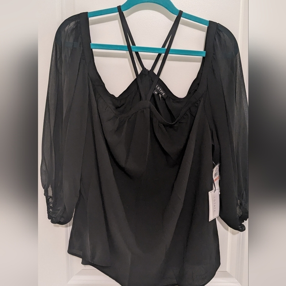 1.State Plus Size Black Women's Top - Picture 5 of 7